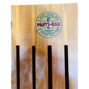 Vintage Pants Rak Modern Portable Hanger Wooden for Trousers‎ Slacks Skirts